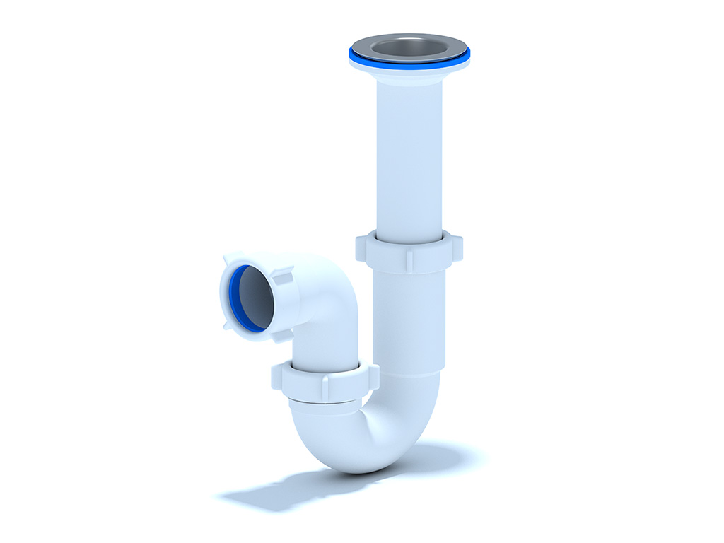 Сифон АНИ 1 1/2"*40 прямоточный с литым выпуском/45