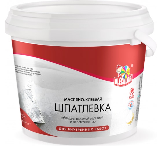 Шпатлевка OLEKOLOR масляно-клеевая для внутр. работ 15кг