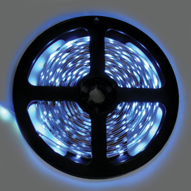 Лента светодиодная  4,8Вт, 60LED/м, 8мм, IP20, 12В, синяя, катушка 5 м. Ecola