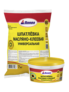 Шпатлевка ДИОЛА масляно-клеевая универсальная Д-001 1кг/Евробанка