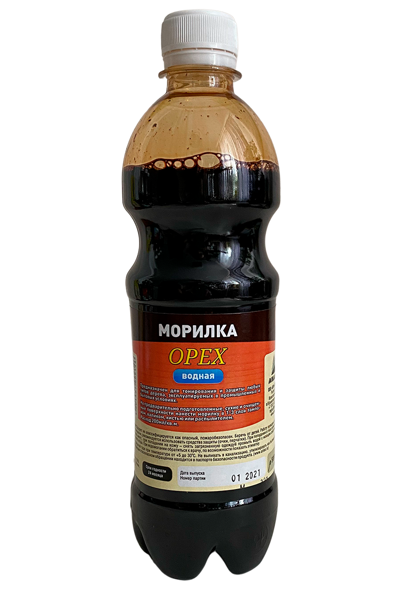 Морилка для дерева на водной основе ОРЕХ  0,5л. АНЛЕС (20шт)