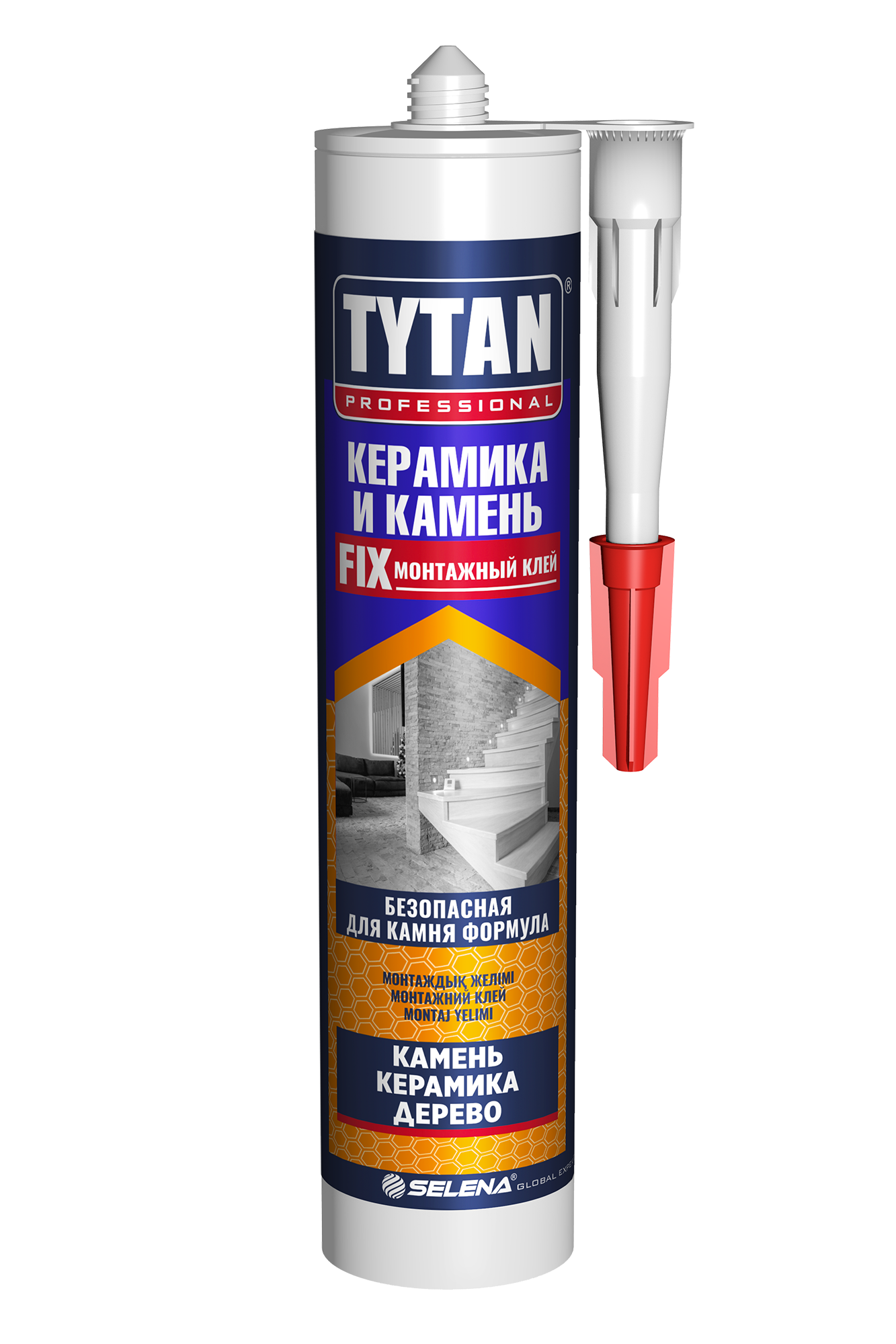 Клей монтажный  TYTAN Professional Керамика, Камень, Дерево 310 мл/12(+5С)