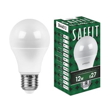 Лампа светодиодная LED A60 12Вт 6400K E27 SBA6012 SAFFIT/10
