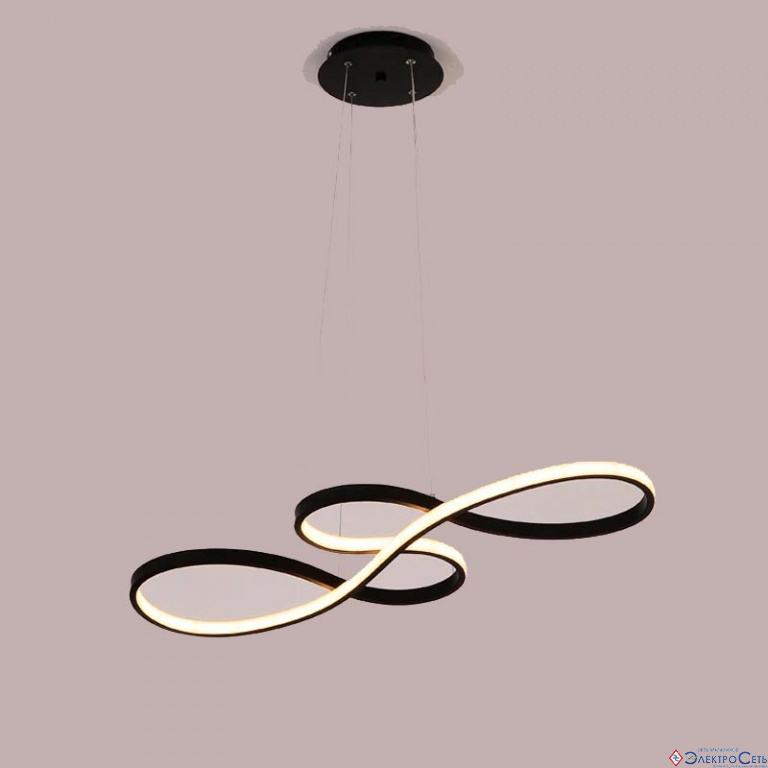 Люстра LED 100W Черный с пультом (L755xW320xH910)