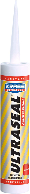 Герметик KRASS ULTRASEAL силиконовый, санитарный, бесцветный 260мл (12)