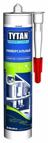 Герметик TYTAN Euro-Line силиконовый универсальный белый 280мл /12