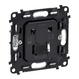 Механизм розетки 1-ой комп. RJ45, кат.5е UTP ALLURE, LIFE (10)