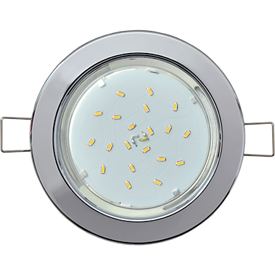 Светильник потолочный GX53-H6 хром, встр., плоский, 101x16 Ecola Light (50)