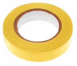 Изолента ROLLIX ПВХ 19 мм x 0,15 мм х 20 м, желтая/8/160