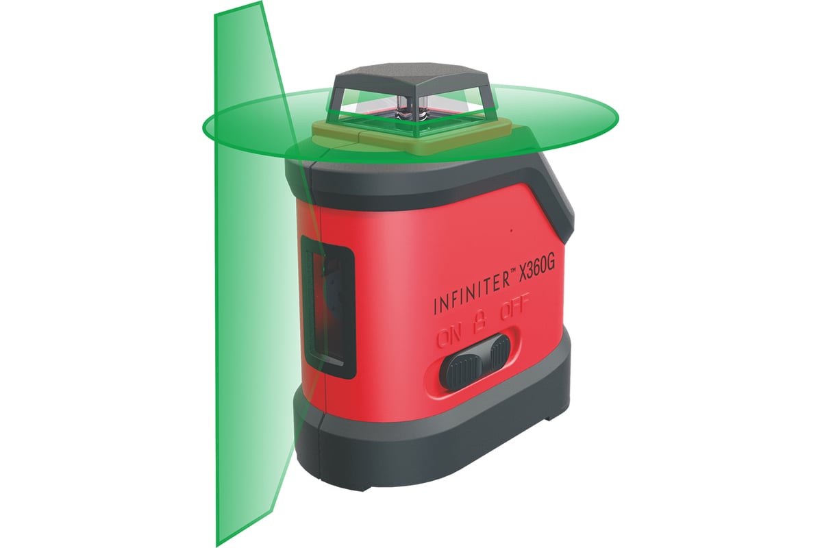 Лазерный нивелир INFINITER Х360 G 30/60м +/- 0,3мм/м