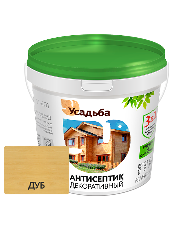 Антисептик УСАДЬБА декоративный  У-401 дуб 1кг