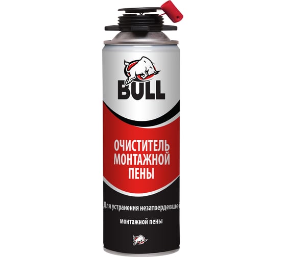 Очиститель пены монтажной BULL 500 мл.