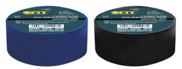Изолента FIT PVC 19 мм х 0,13 мм х 10 м (черная)/100/600