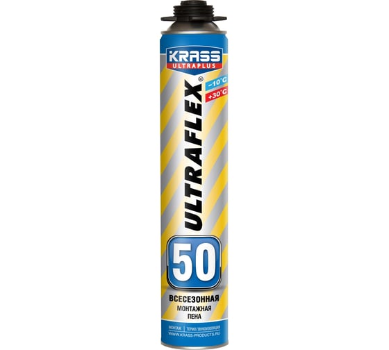 Пена монтажная KRASS  ULTRAFLEX 50 проф. всесезонная 700мл (12/816)