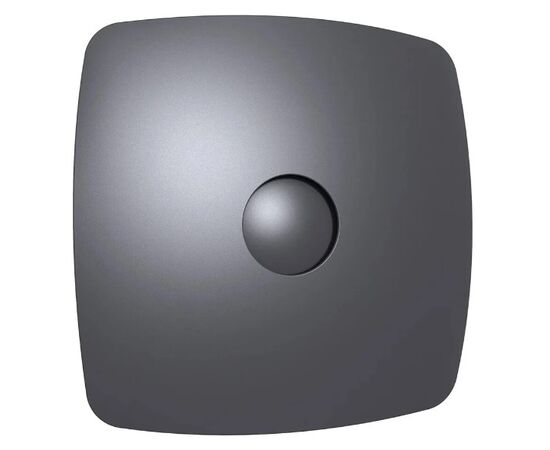 Вентилятор осевой вытяжной с обратным клапаном D 100, декоративный RIO 4C dark gray metal