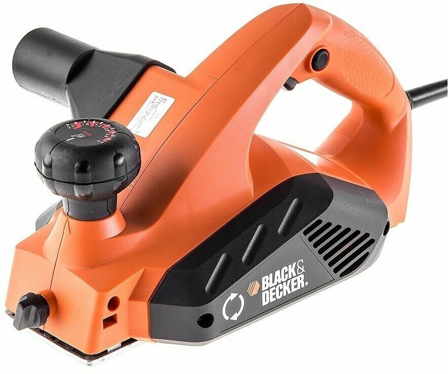 Рубанок Black & Decker KW712KA-QS, 650 Вт, глубина 0-2 мм. ширина 82 мм