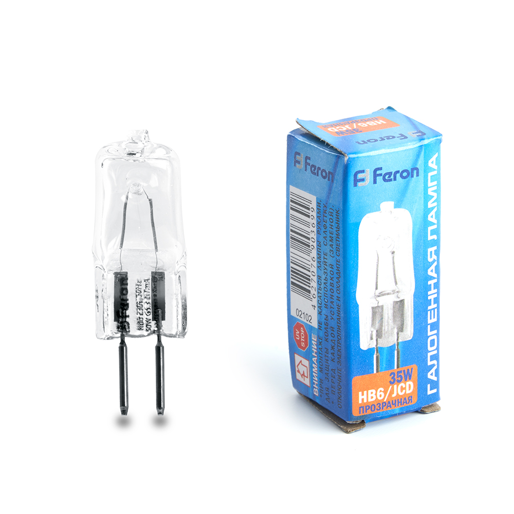 Лампа галогенная, 35W 230V JCD/G5.3, HB6 FERON (1000)