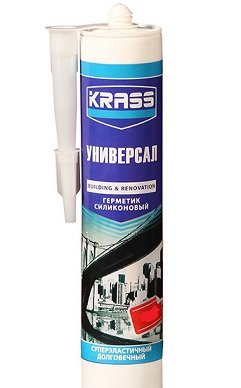 Герметик KRASS силиконовый, универсальный, бежевый 300мл (12)